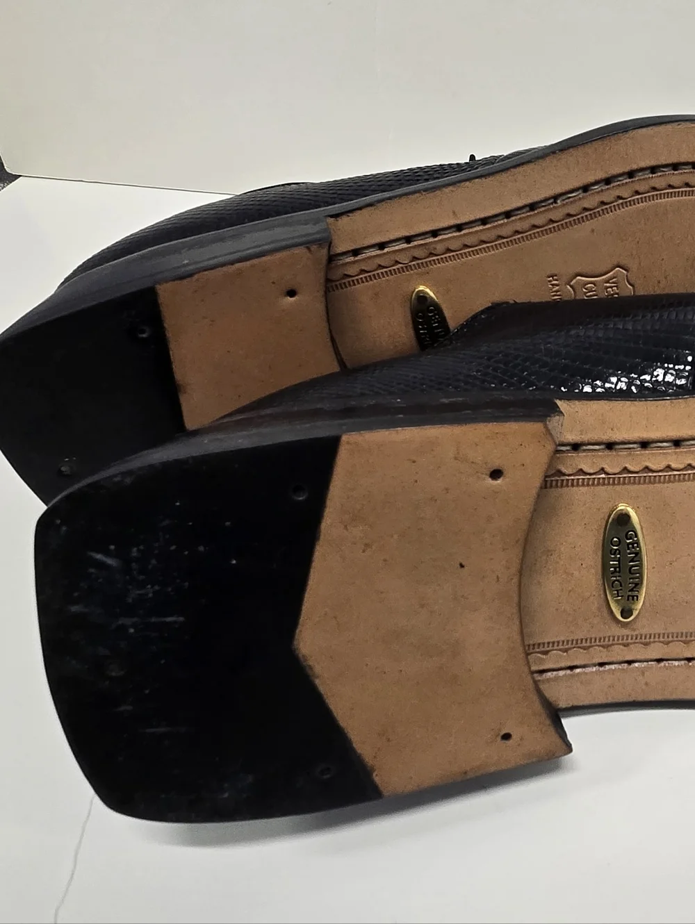Belvedere Studio Genuine OSTRICH  Oxford Lace Up Shoes‎ SZ 10.5